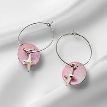 Load image into Gallery viewer, Celestine Shell Hoops