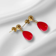 Load image into Gallery viewer, Crimson Drop Earrings