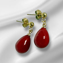 Load image into Gallery viewer, Crimson Drop Earrings