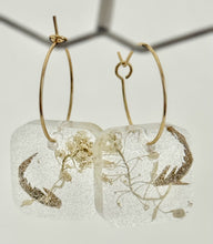 Load image into Gallery viewer, White Meadow Hoops