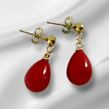 Load image into Gallery viewer, Crimson Drop Earrings