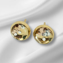 Load image into Gallery viewer, Rose Moon Studs