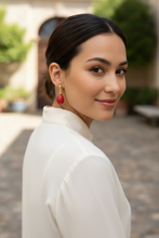 Load image into Gallery viewer, Crimson Drop Earrings