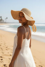 Load image into Gallery viewer, Khaki Bloom Foldable Straw Hat