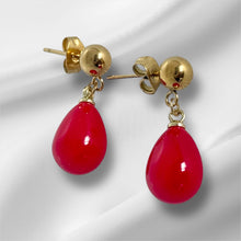 Load image into Gallery viewer, Crimson Drop Earrings