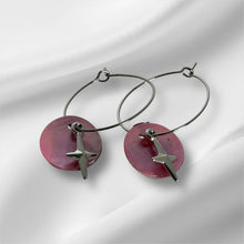 Load image into Gallery viewer, Celestine Shell Hoops