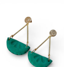 Load image into Gallery viewer, Jade Crescent Drop Earrings