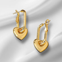 Load image into Gallery viewer, Heartlock Drop Earrings