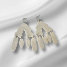 Load image into Gallery viewer, Ivory Drift Chandelier Earrings