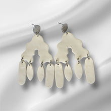 Load image into Gallery viewer, Ivory Drift Chandelier Earrings