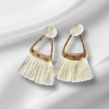Load image into Gallery viewer, Ivory Fringe Muse Earrings