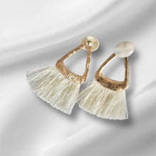 Load image into Gallery viewer, Ivory Fringe Muse Earrings