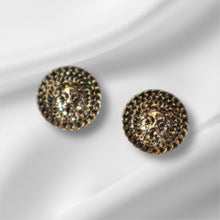 Load image into Gallery viewer, Lion Medallion Stud Earrings