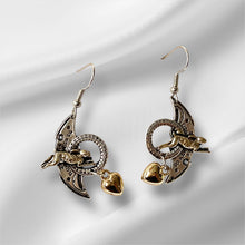 Load image into Gallery viewer, Flight Heart Drop Earrings