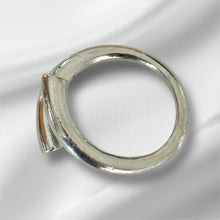 Load image into Gallery viewer, Sculpted Curve Adjustable Silver Ring