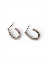 Load image into Gallery viewer, Sparkle Curve Hoop Earrings