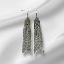 Load image into Gallery viewer, Lunar Chainfall Tassel Earrings
