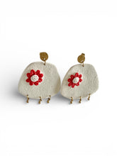 Load image into Gallery viewer, Scarlet Bloom Charm Earrings