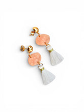 Load image into Gallery viewer, Peach Whisper Tassel Earrings
