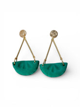 Load image into Gallery viewer, Jade Crescent Drop Earrings