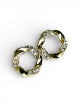 Load image into Gallery viewer, Golden Twist Halo Studs