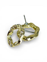Load image into Gallery viewer, Golden Twist Halo Studs