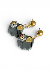 Load image into Gallery viewer, Midnight Heart Bloom Earrings