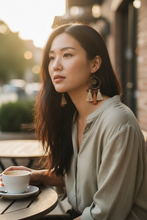 Load image into Gallery viewer, Iris Tassel Earrings