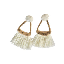 Load image into Gallery viewer, Ivory Fringe Muse Earrings