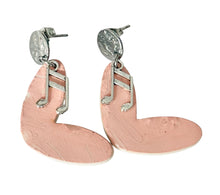 Load image into Gallery viewer, Heart Peach Earrings