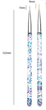 Load image into Gallery viewer, 2 Pcs Silver Nail Art Liner Brush