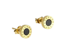 Load image into Gallery viewer, Roman Time Gold Stud Earrings