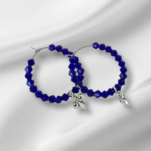 Load image into Gallery viewer, Royal Charm Hoop Earrings
