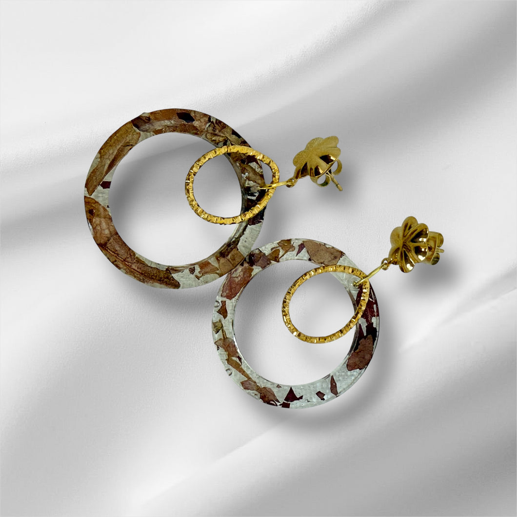Golden Earth Dangle Earrings