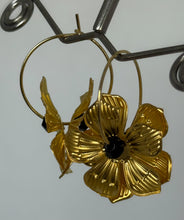 Load image into Gallery viewer, Midnight Blossom Hoops
