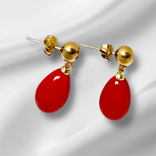 Load image into Gallery viewer, Crimson Drop Earrings
