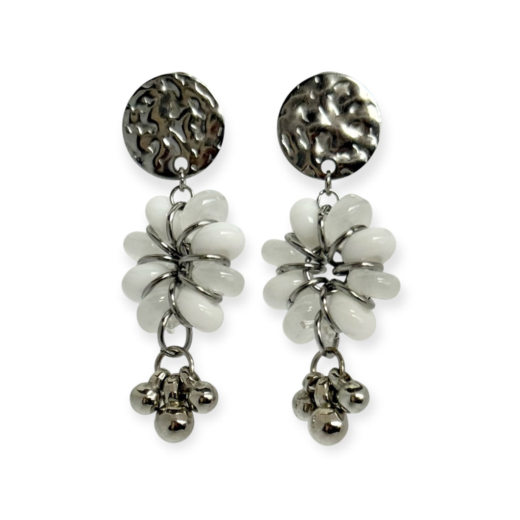 Snow Bloom Charm Earrings