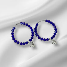 Load image into Gallery viewer, Royal Charm Hoop Earrings
