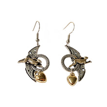 Load image into Gallery viewer, Flight Heart Drop Earrings
