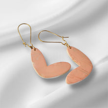 Load image into Gallery viewer, Heart Peach Earrings
