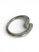Load image into Gallery viewer, Sculpted Curve Adjustable Silver Ring
