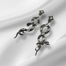 Load image into Gallery viewer, Serpentine Eclipse Statement Earrings

