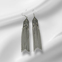 Load image into Gallery viewer, Lunar Chainfall Tassel Earrings
