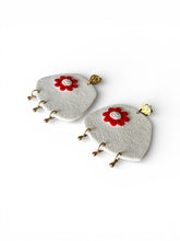 Load image into Gallery viewer, Scarlet Bloom Charm Earrings
