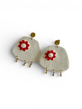 Load image into Gallery viewer, Scarlet Bloom Charm Earrings
