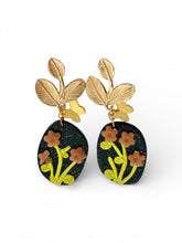 Load image into Gallery viewer, Midnight Garden Flutter Earrings
