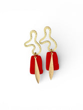 Load image into Gallery viewer, Crimson Flow Statement Earrings
