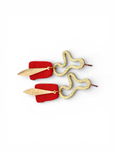 Load image into Gallery viewer, Crimson Flow Statement Earrings
