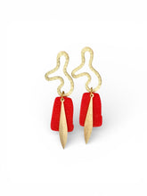 Load image into Gallery viewer, Crimson Flow Statement Earrings
