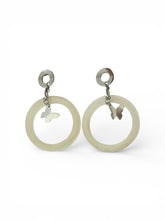 Load image into Gallery viewer, Ivory Halo Butterfly Earrings
